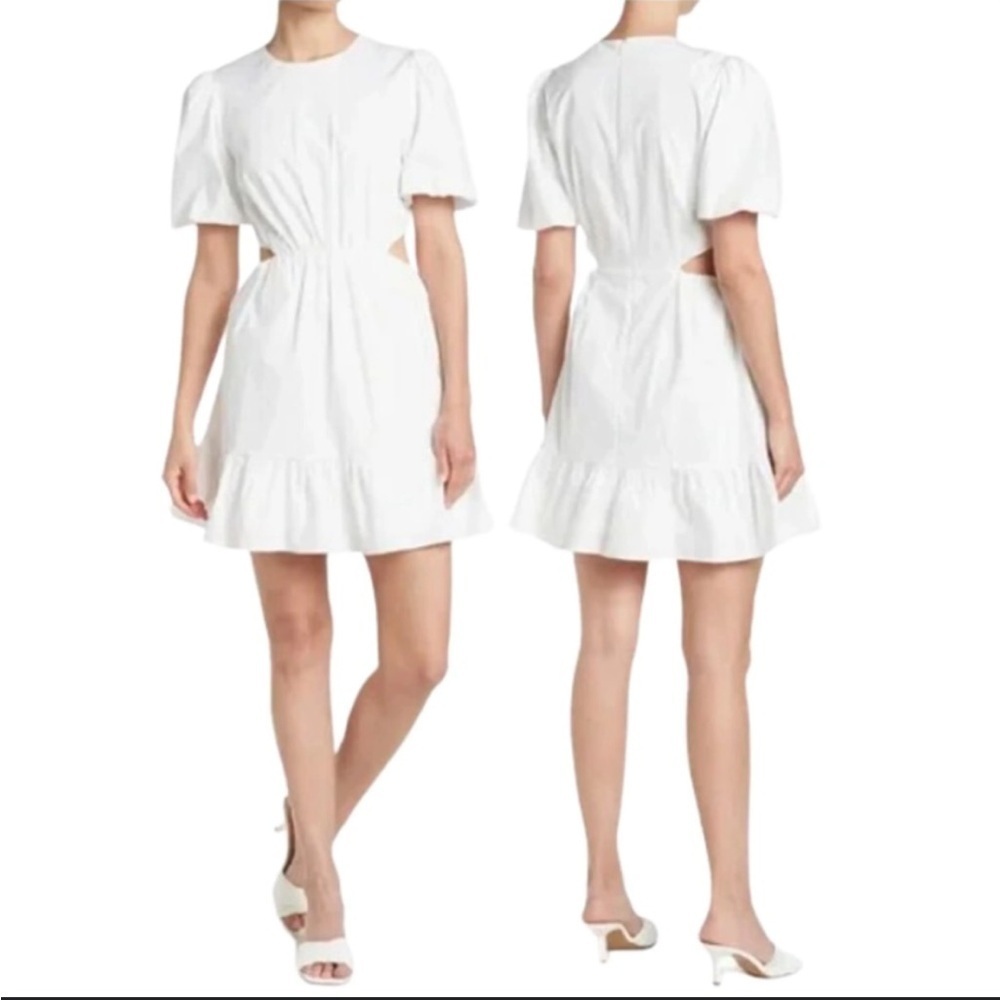 NWT Wayf Puff Sleeve Cut Out Mini Dress